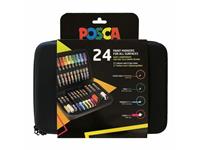 Een Posca verfstiften in luxe koffer - assorti 24 stuks verfstiften koop je bij Unimark Office B.V.