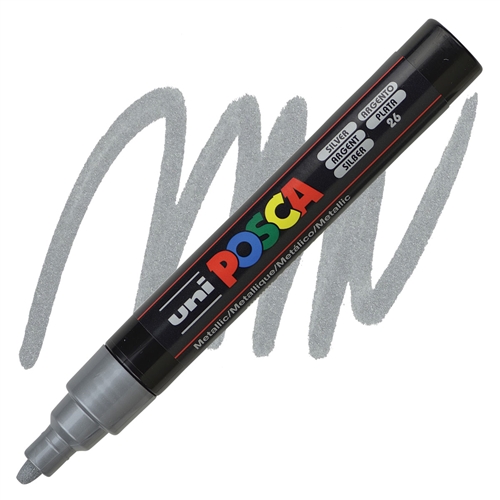 Een Posca PC5M verfstift medium zilver koop je bij Unimark Office B.V.