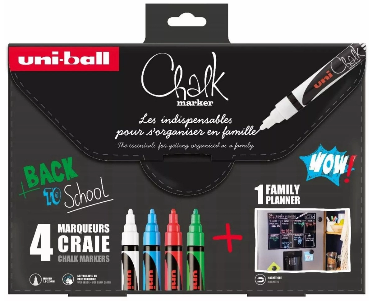 Een Uni-ball Chalk Marker - Magnetische Famillie Planner - Kit koop je bij Unimark Office B.V.